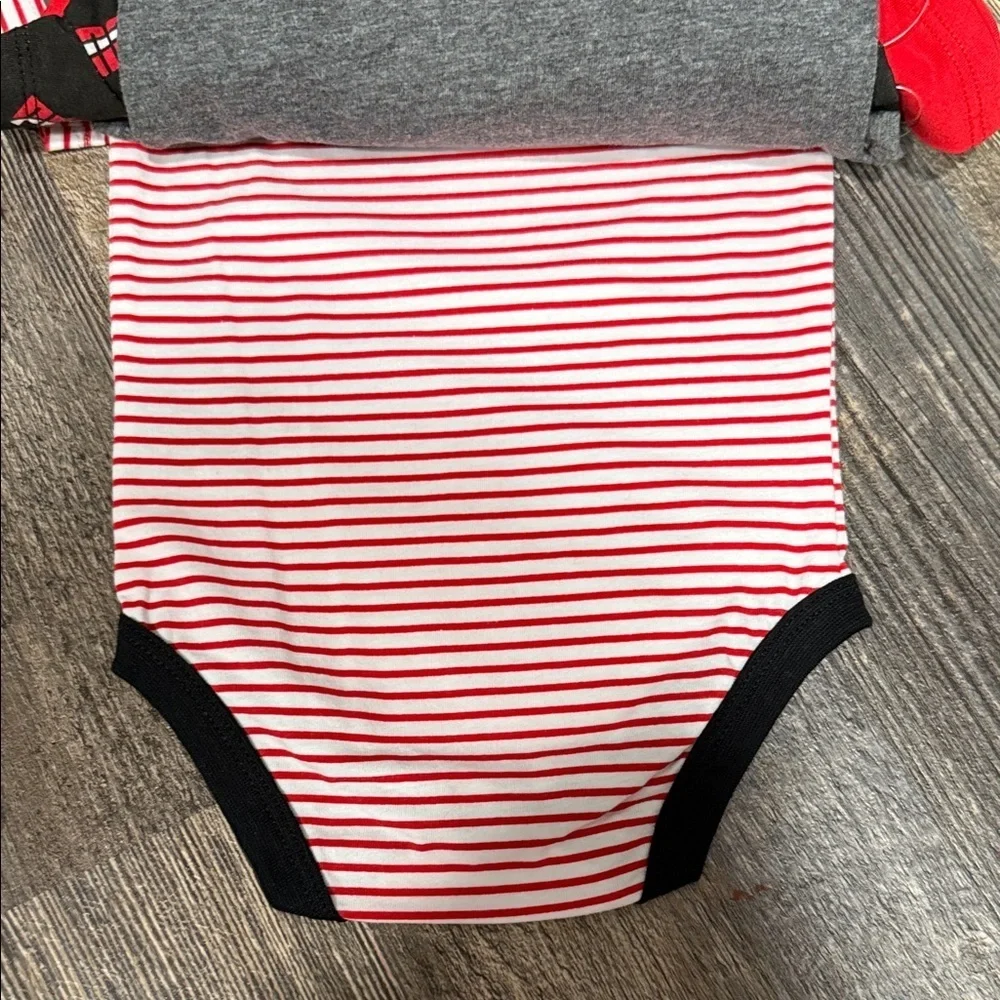 4 pack Puma Bold Red baby Bodysuit